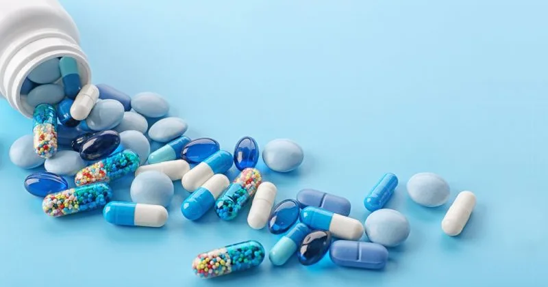 medicine and cells in an abstract scientific background